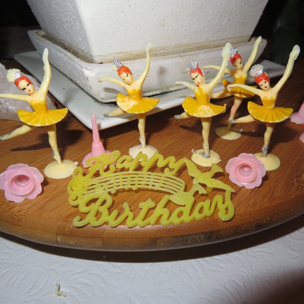 Ballerina Birthday Cake Candle Toppers